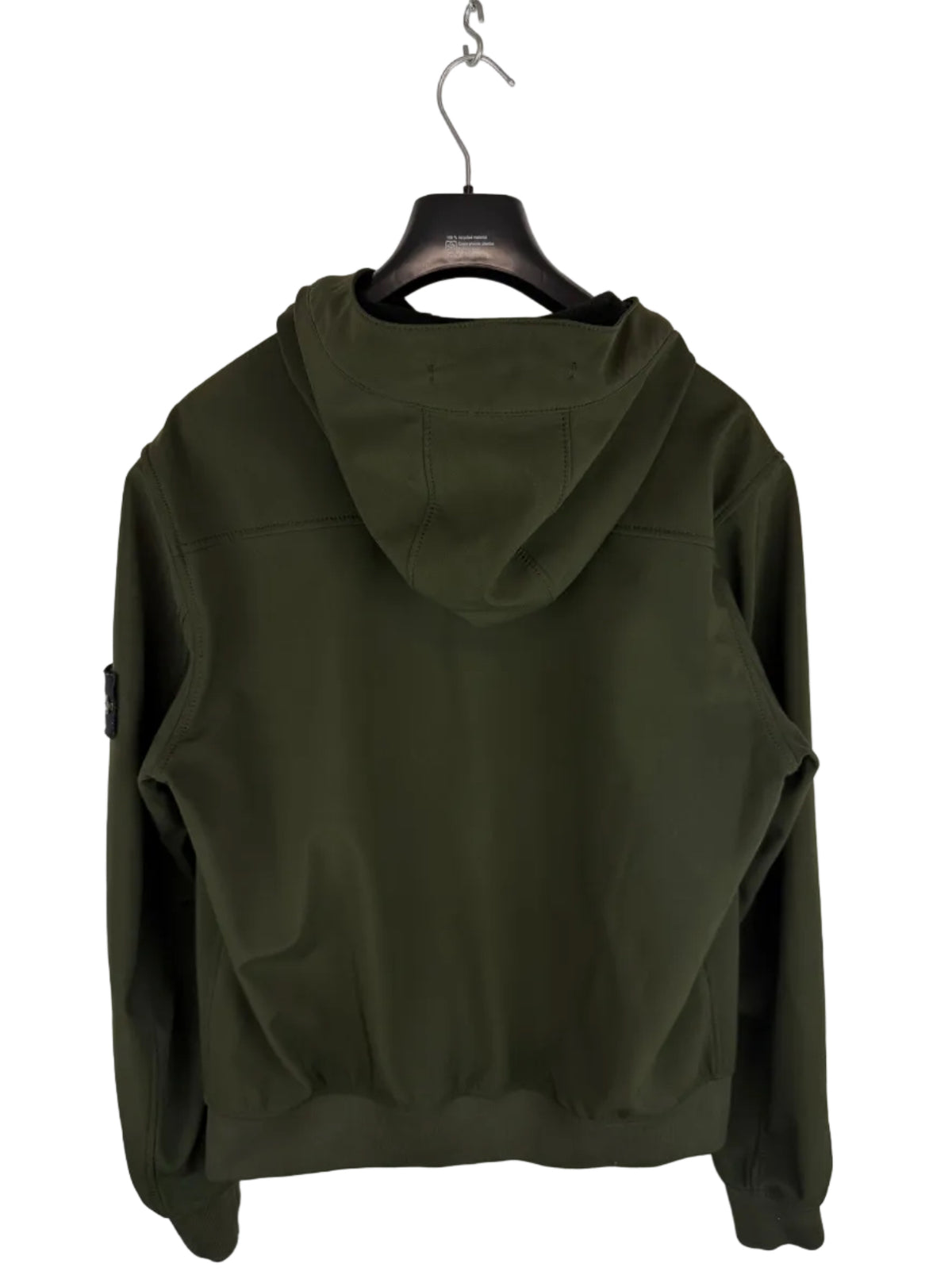 Giacca Soft Shell-R verde oliva con zip e cappuccio Stone Island - Taglia XL
