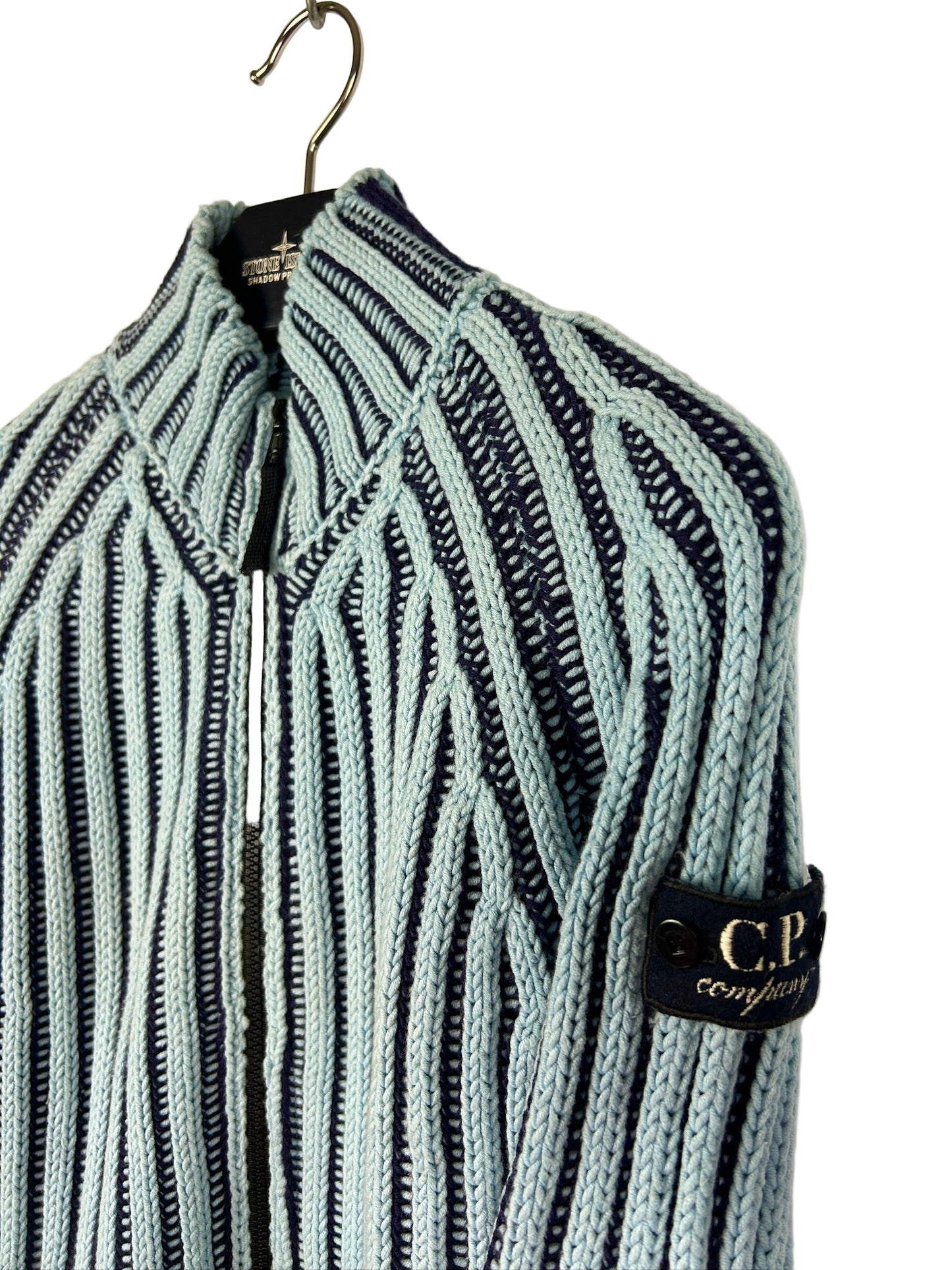 Maglione azzurro con zip C.P. Company - Taglia Junior (10 anni, 140cm)