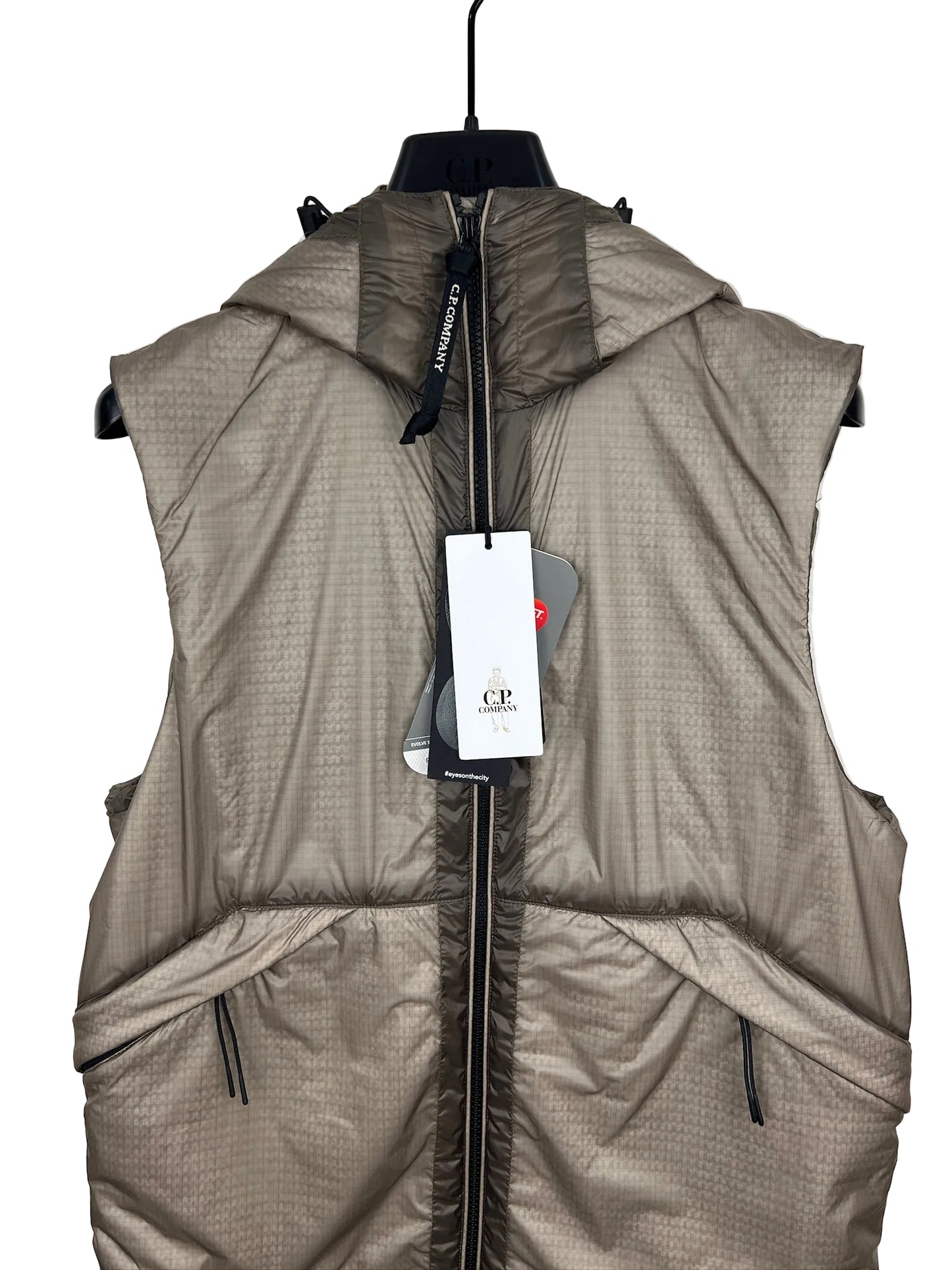 Giacca smanicato Goggle Nada Shell con chiusura a zip C.P. Company (nuova con cartellino) - Taglia S