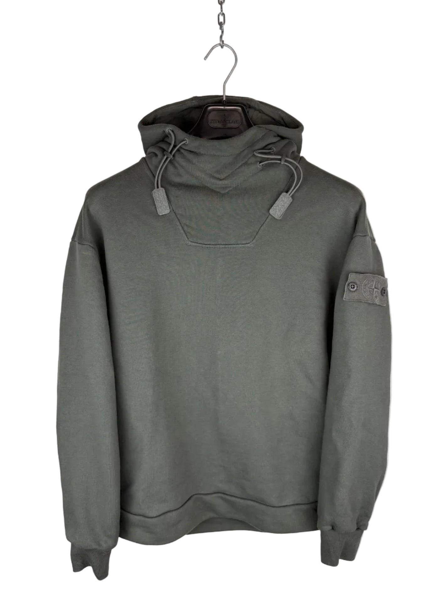 Felpa Ghost grigia con cappuccio regolabile Stone Island - Taglia M
