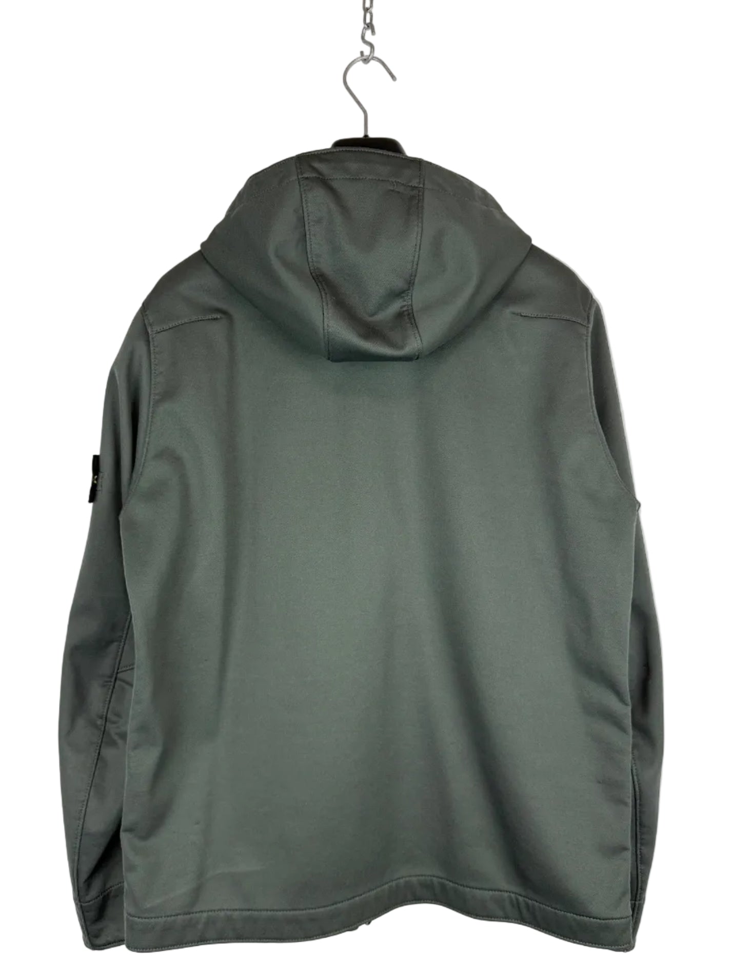 Giacca Soft Shell-R Terry verde petrolio con zip e cappuccio Stone Island - Taglia L