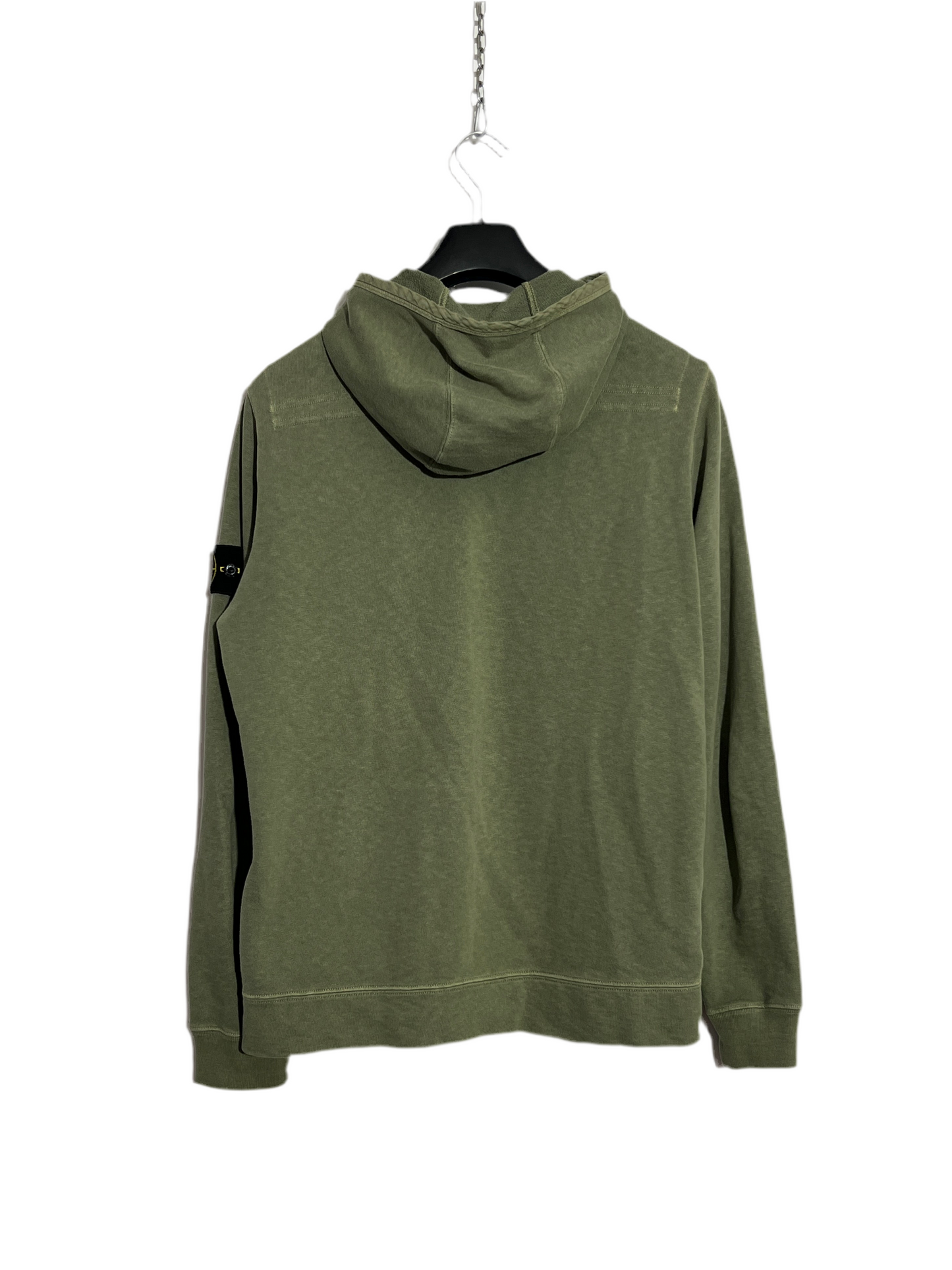 Felpa verde con zip e cappuccio Stone Island - Taglia L
