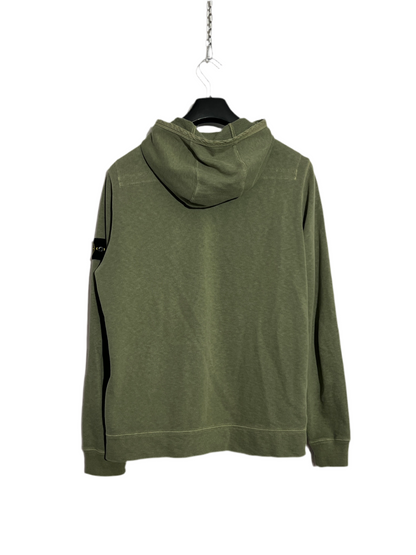 Felpa verde con zip e cappuccio Stone Island - Taglia L