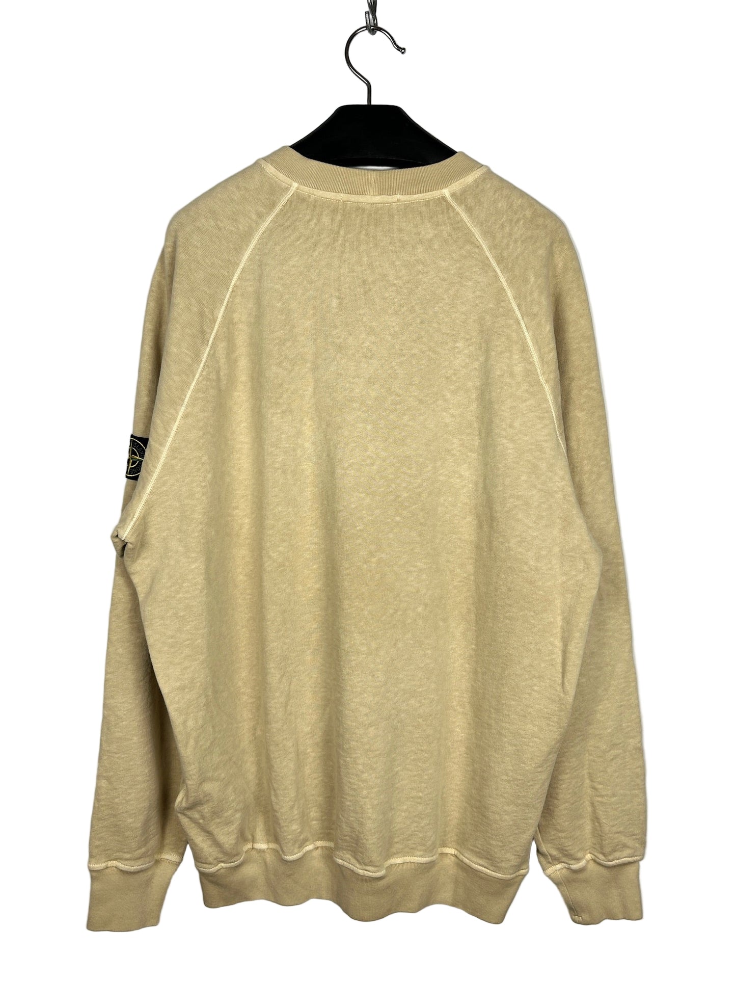 Felpa beige “Tinto old” Stone Island (nuova con cartellino) - Taglia XXL