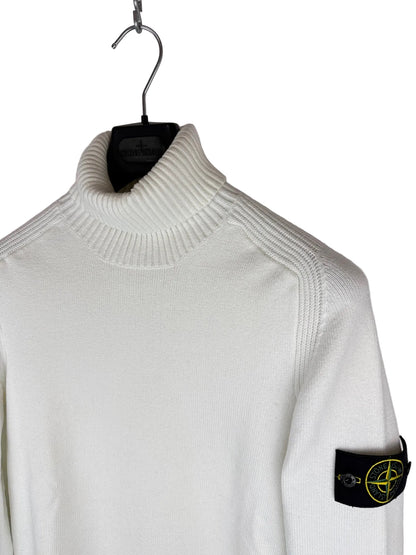 Maglione dolcevita bianco Stone Island - Taglia S