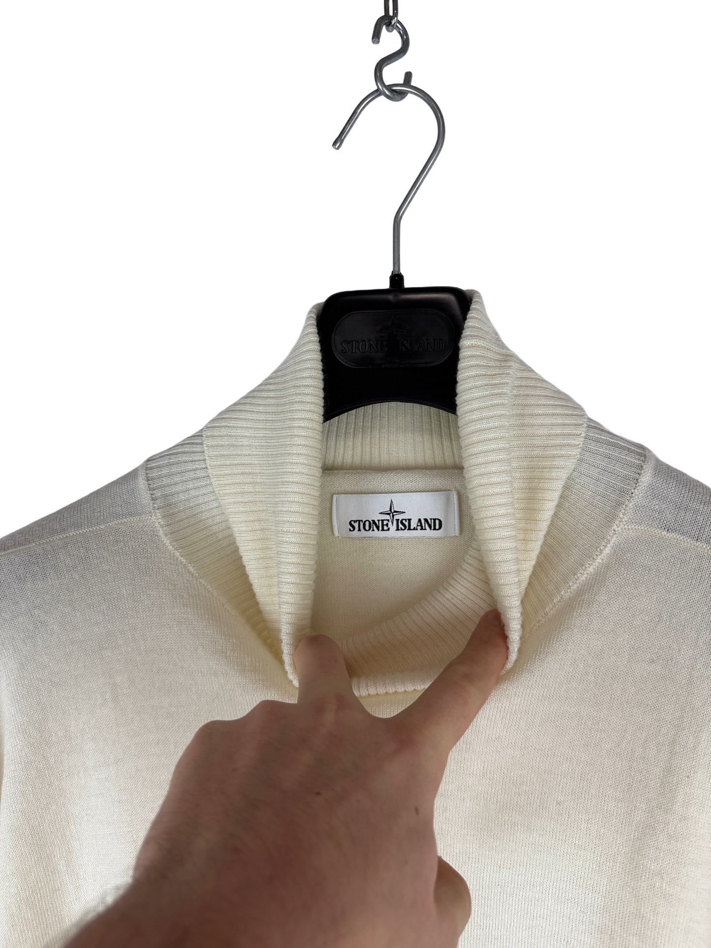 Maglione dolcevita bianco panna Stone Island - Taglia L