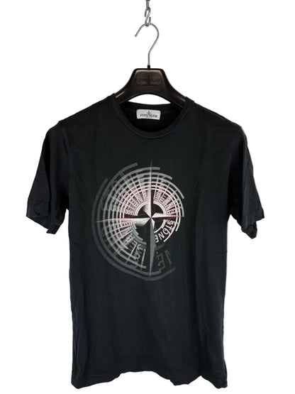 Black Stone Island Print T-Shirt - Junior Size (14 Years, 170cm)