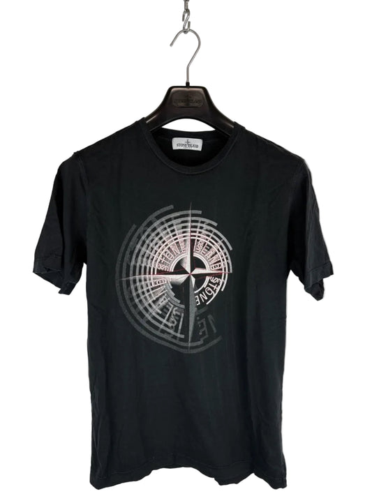 T-shirt nera con fantasia Stone Island - Taglia Junior (14 anni, 170cm)