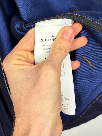 Giacca smanicato blu navy Indigo Polypropylene Denim Light Denim Research Stone Island - Taglia S