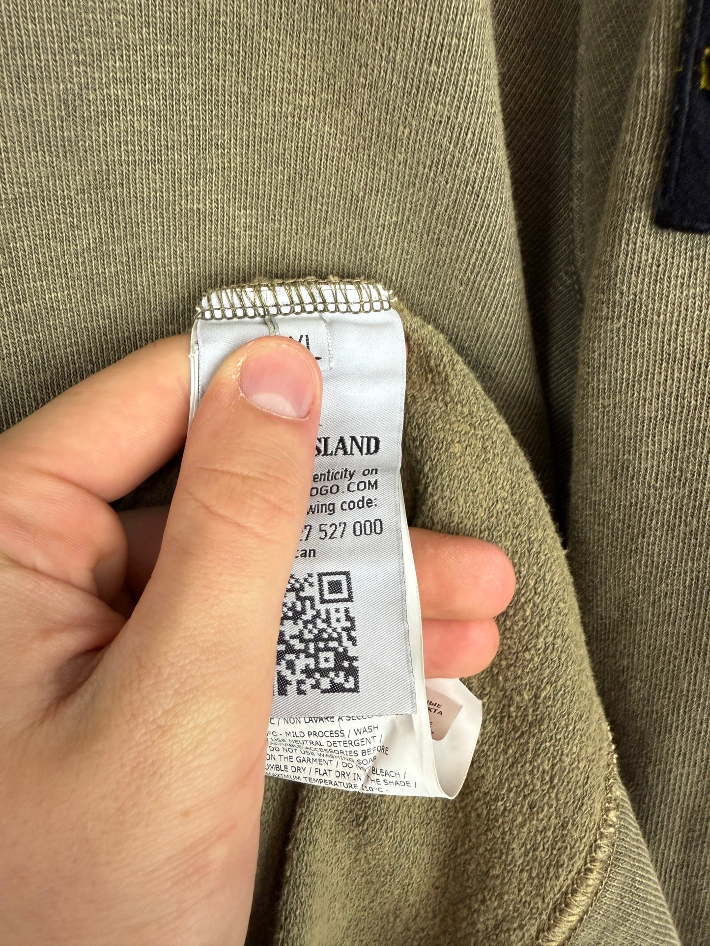 Felpa verde kaki con cappuccio Stone Island - Taglia XL