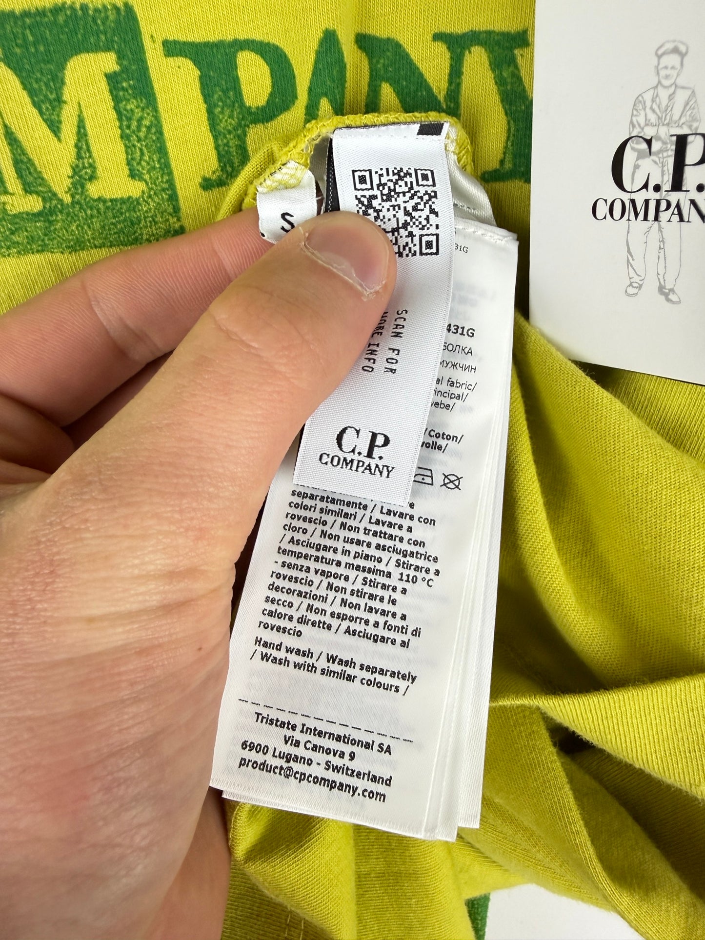 T-shirt verde C.P. Company (nuova con cartellino) - Taglia S