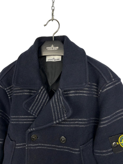 Giacca Panno Militare + Righe Reflective blu Stone Island - Taglia XL