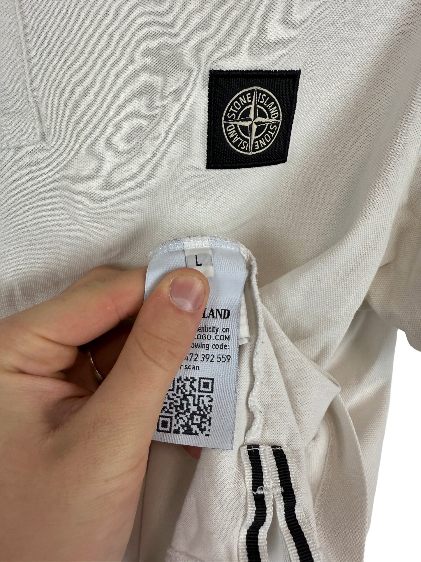 Polo bianca Stone Island - Taglia L