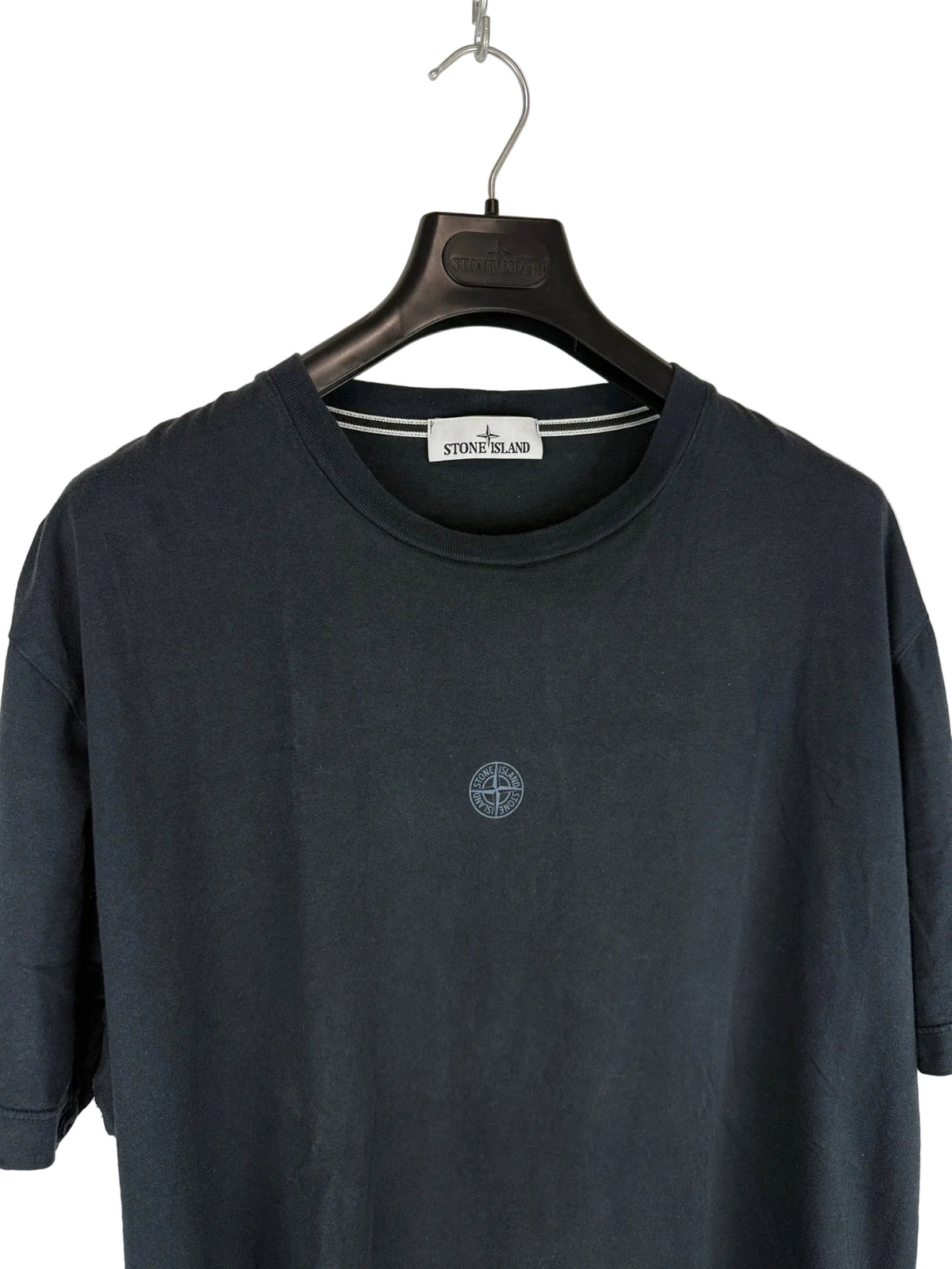 T-shirt nera con stampa Stone Island - Taglia XXL
