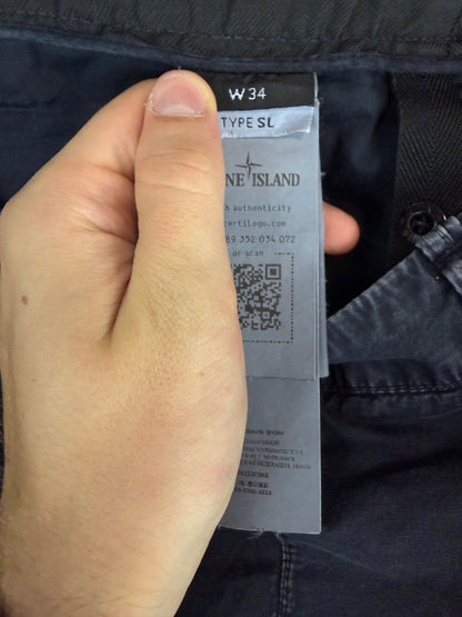 Pantaloni cargo blu navy Stone Island - Taglia W34