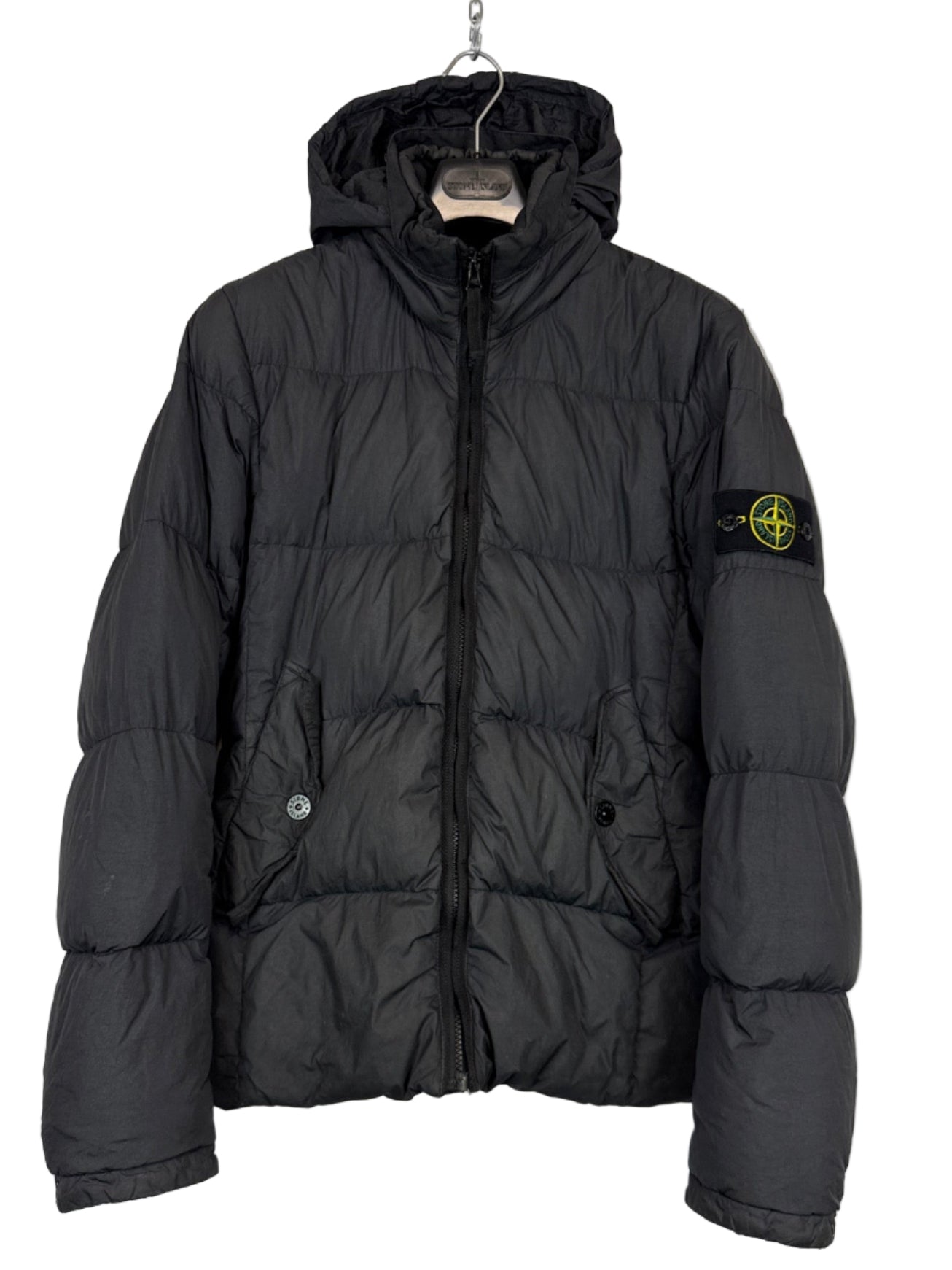 Giacca grigio scuro Garment Dyed Crinkle Reps NY Down Stone Island - Taglia M