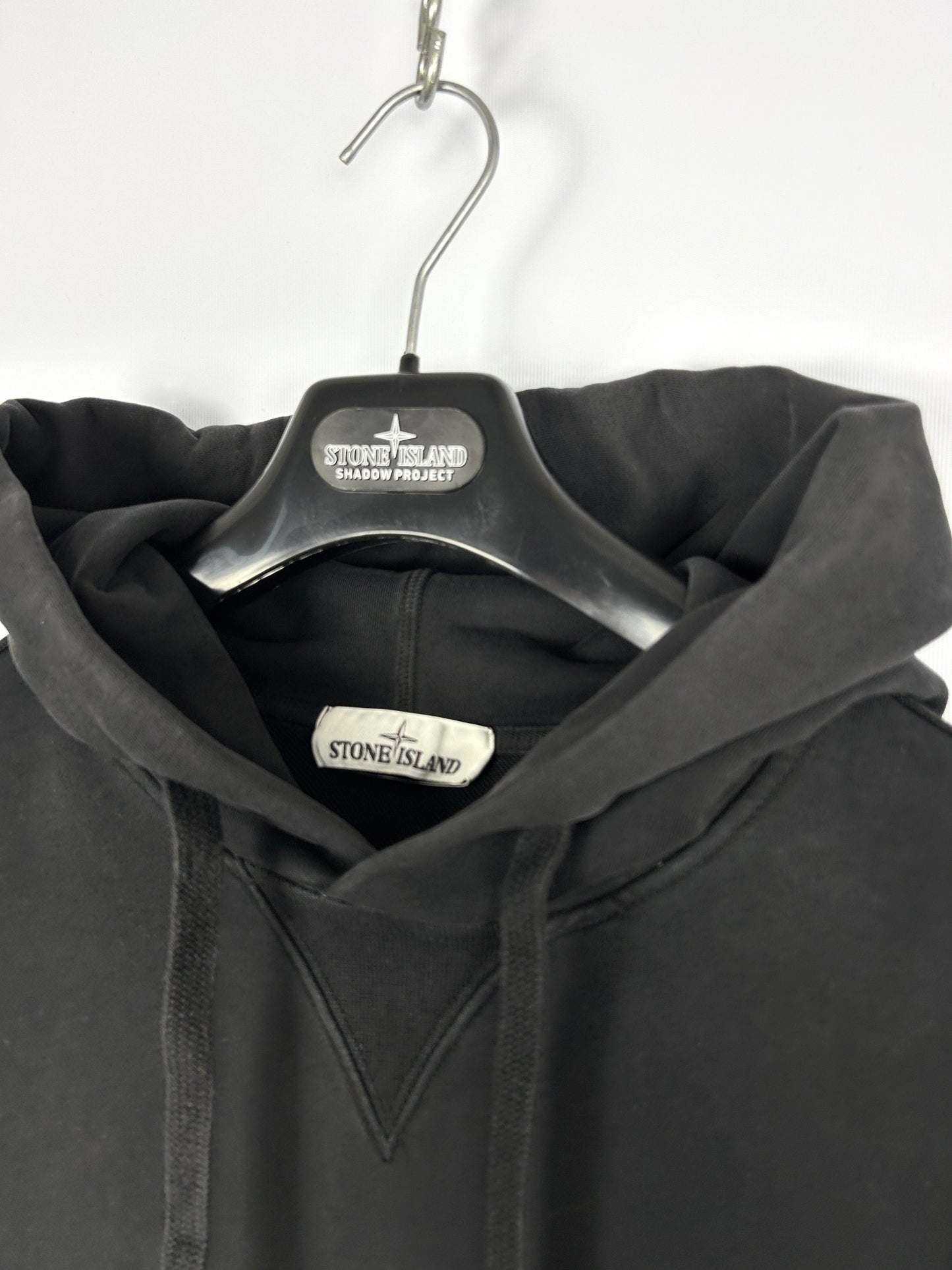 Felpa nera con cappuccio Stone Island - Taglia XL