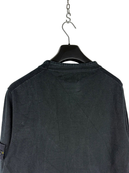 Maglione nero con taschino sul petto Stone Island - Taglia L