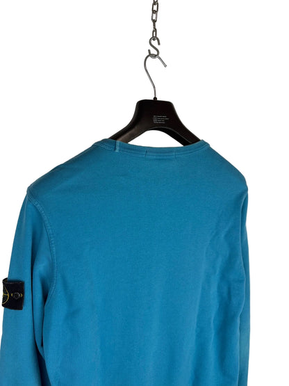 Felpa azzurra blu con taschino sul petto Stone Island - Taglia M