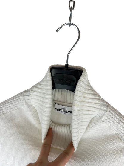 Maglione dolcevita bianco Stone Island - Taglia S