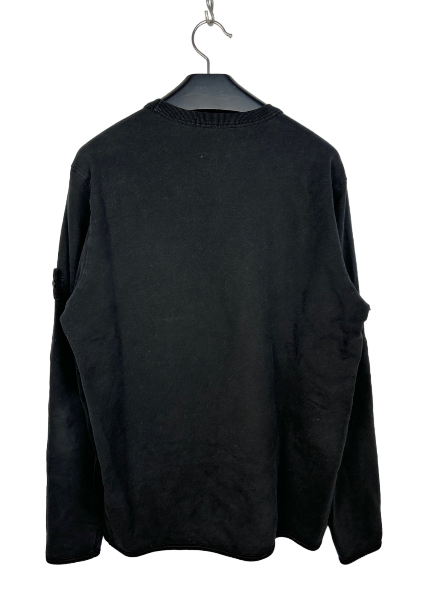 Felpa nera Ghost con taschino Stone Island - Taglia L