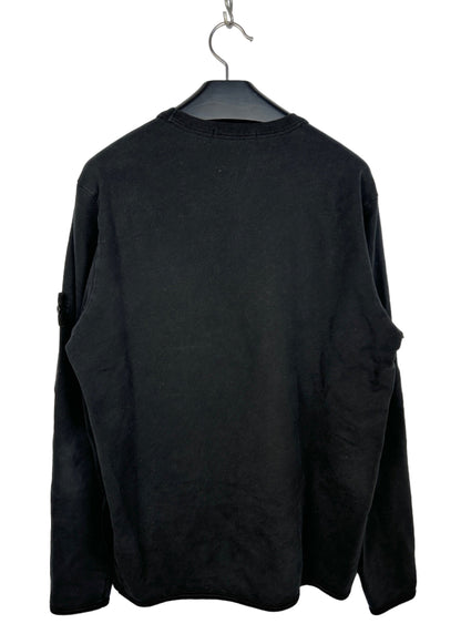 Felpa nera Ghost con taschino Stone Island - Taglia L