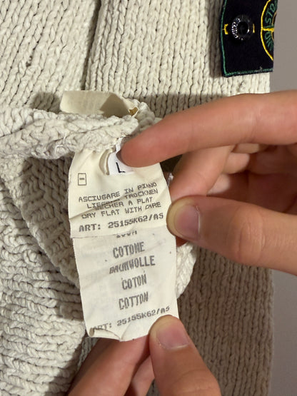 Maglione bianco panna vintage del 1996 Stone Island - Taglia L