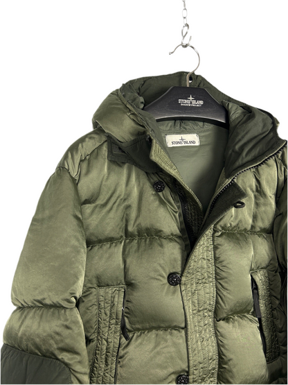 Giacca Nylon Raso Down-TC verde Stone Island - Taglia M
