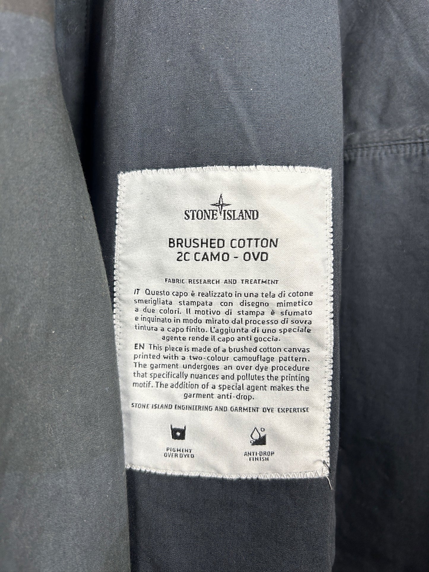 Giacca nera Riot Mask Brushed Cotton 2C Camo - OVD Stone Island x Supreme - Taglia L