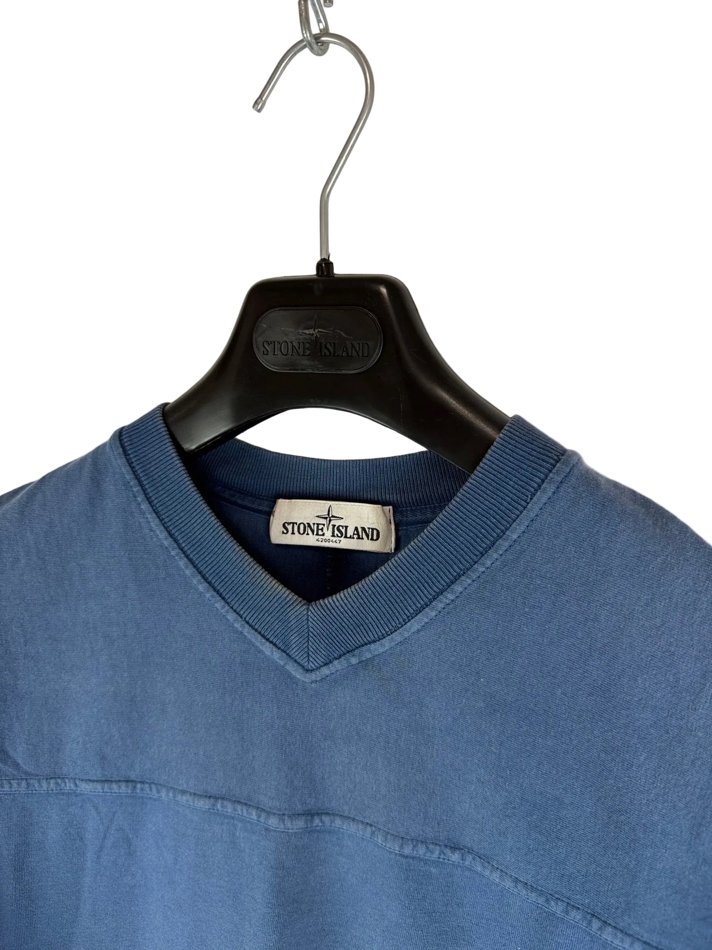 Maglioncino blu con scollo a V Stone Island - Taglia XL