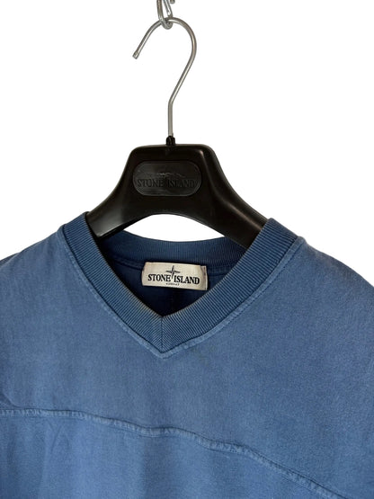Maglioncino blu con scollo a V Stone Island - Taglia XL