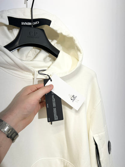 Felpa bianca con cappuccio C.P. Company (nuova con cartellino) - Taglia XL