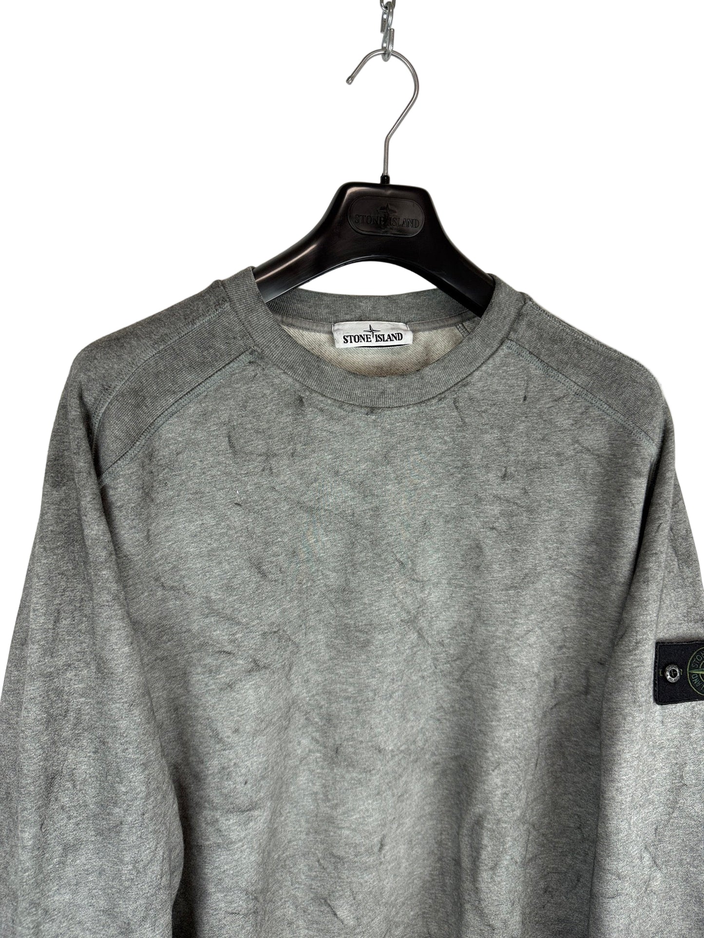 Felpa grigia con trattamento Dust Colour Stone Island - Taglia XL