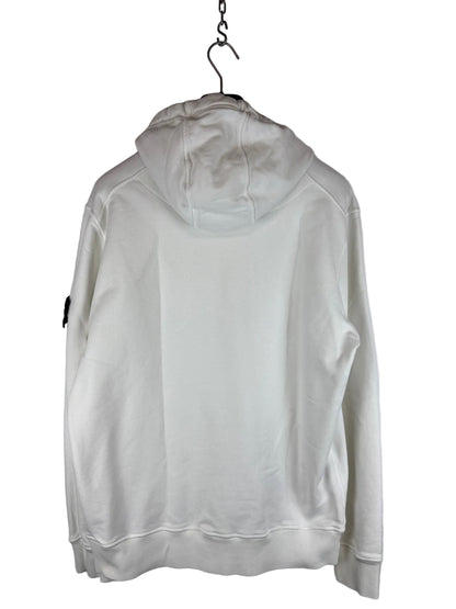 Felpa bianca con cappuccio Stone Island - Taglia XL