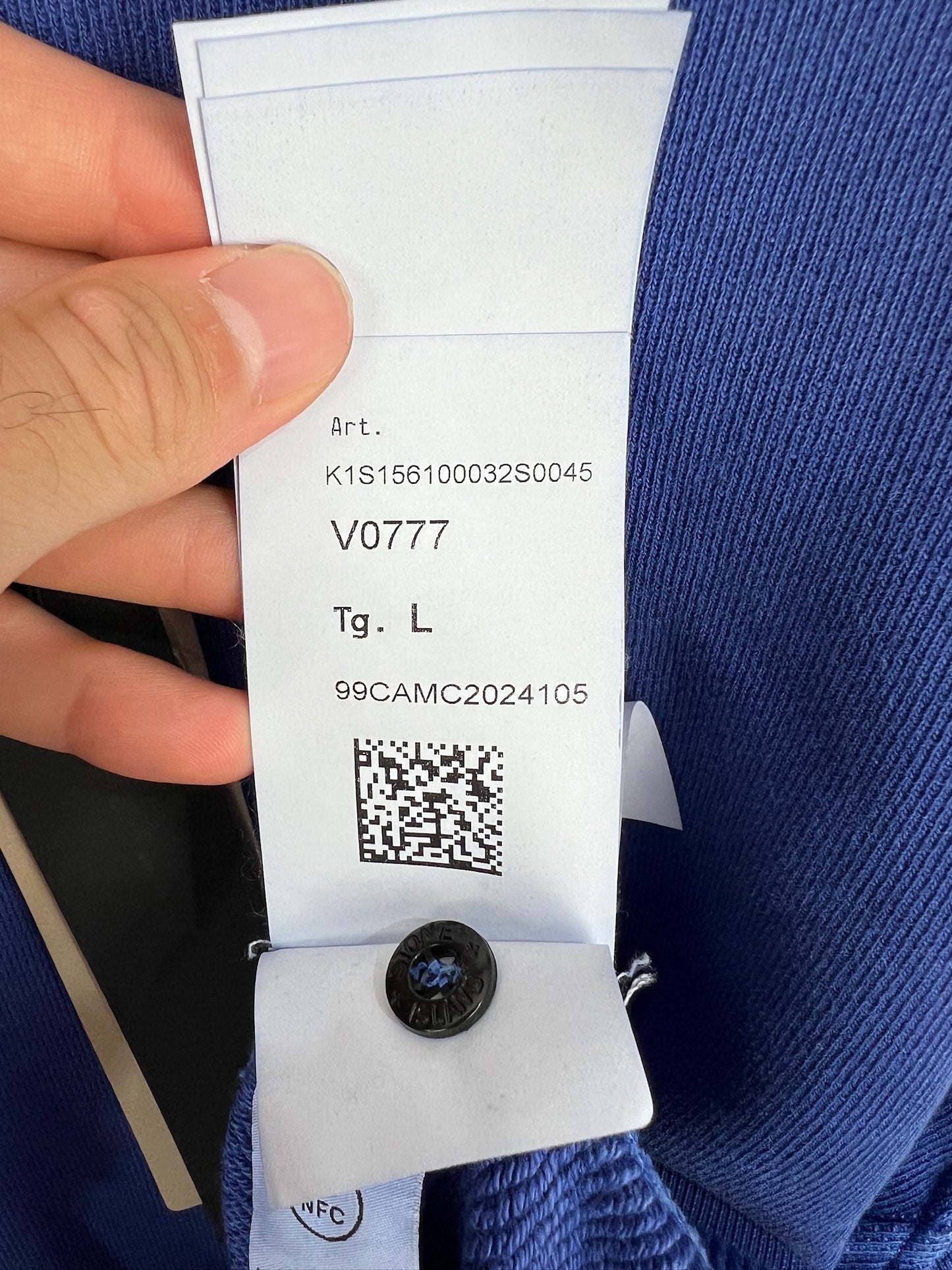 Felpa blu Stone Island (nuova con cartellino) - Taglia L