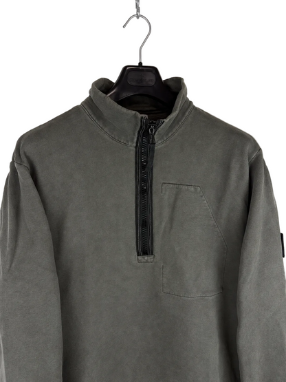 Maglione Vintage grigio con zip 1/4 Stone Island - Taglia XXL - foto 3