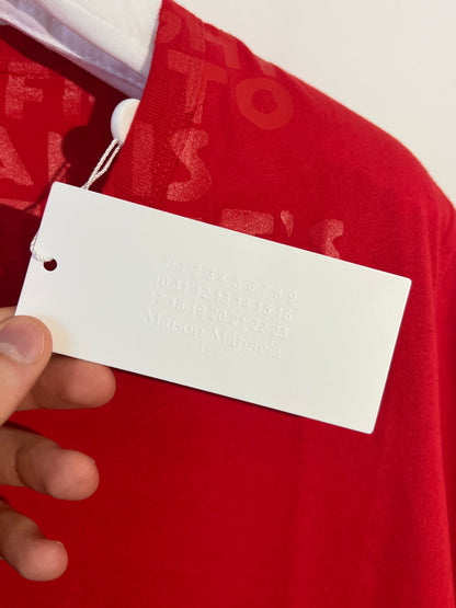 T-shirt rossa Maison Martin Margiela (nuova con cartellino) - Taglia L