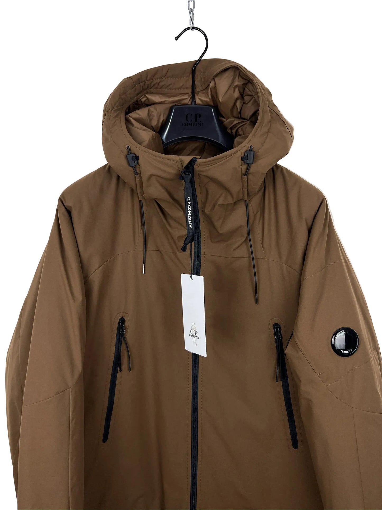 Giacca Pro-Tek marrone con chiusura a zip C.P. Company (nuova con cartellino) - Taglia XL