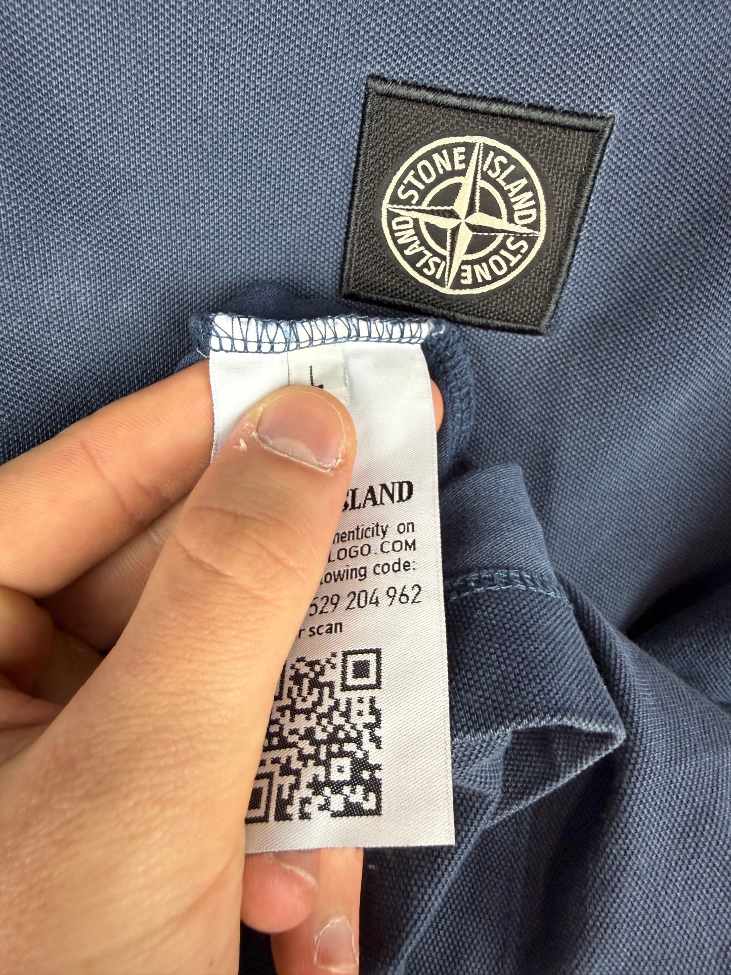 Polo blu Stone Island - Taglia L