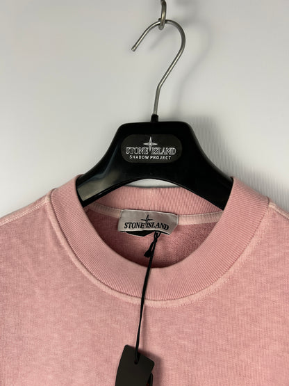 Felpa rosa Stone Island (nuova con cartellino) - Taglia L