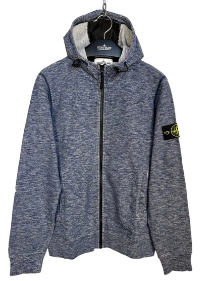 Felpa blu con zip e cappuccio Stone Island - Taglia L