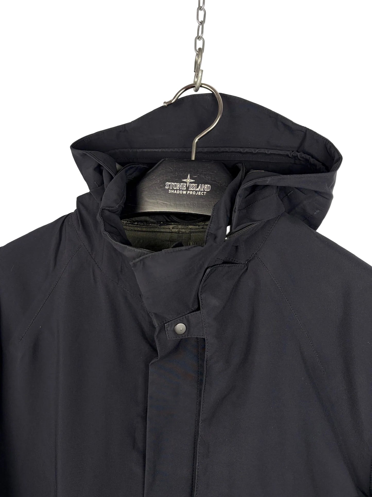 Stealth Jacket nera con chiusura a zip Stone Island Shadow Project - Taglia L