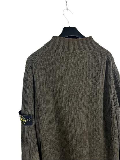 Maglione Vintage marrone con zip Stone Island - Taglia XL
