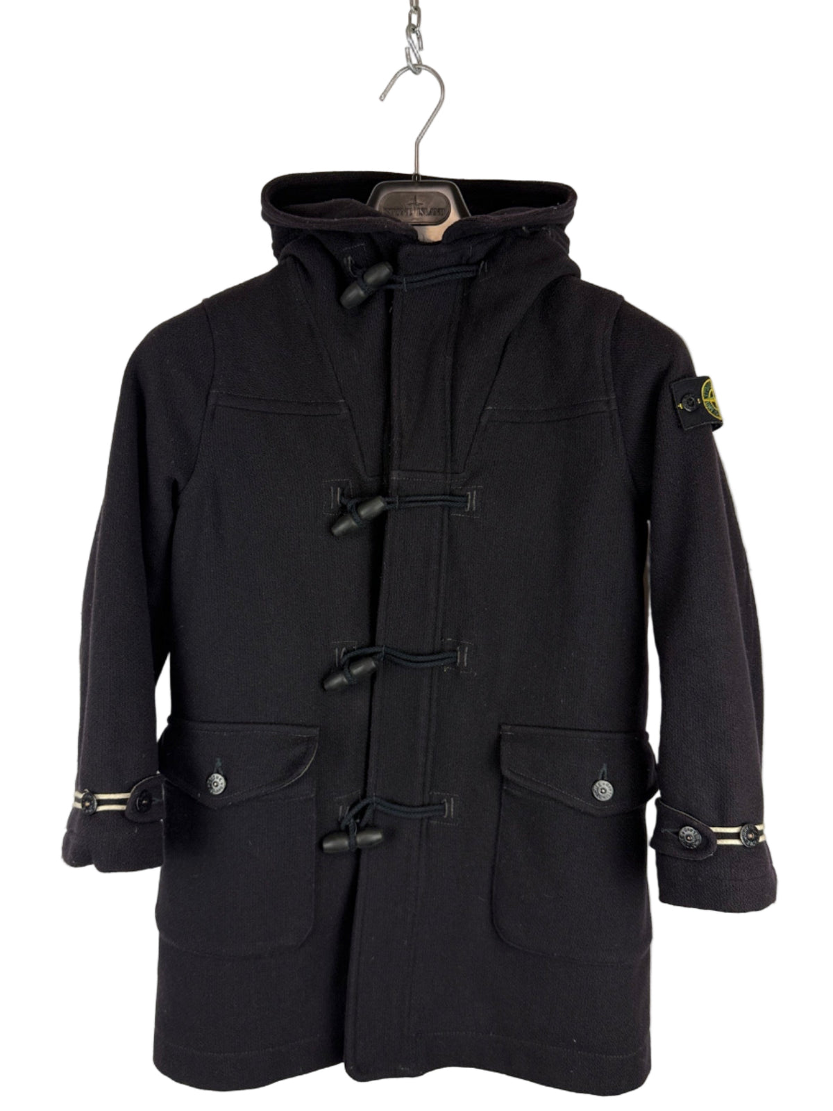 Black Stone Island duffle coat with toggle fastenings – Junior size (8 years, 128cm)