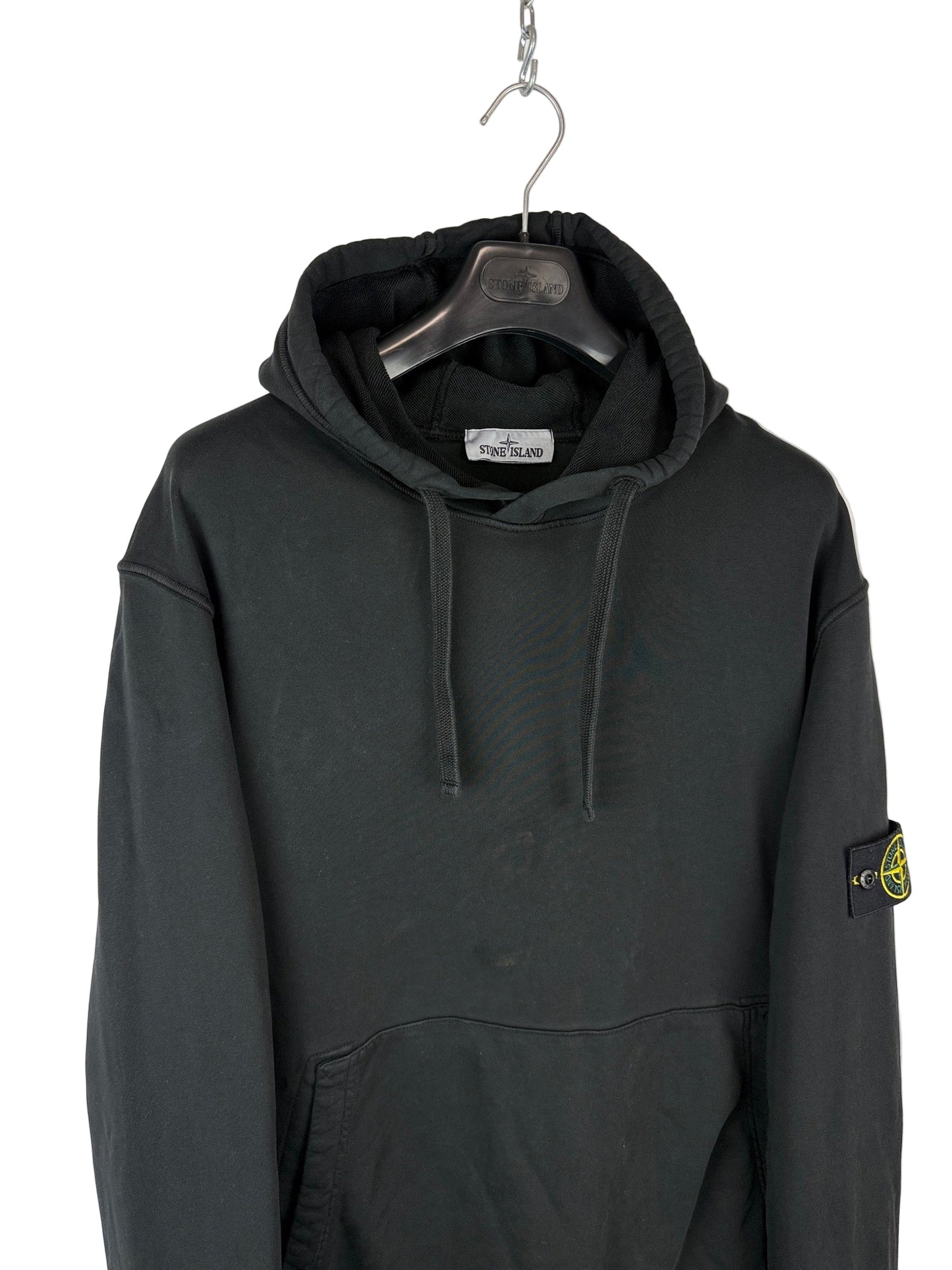 Felpa nera con cappuccio Stone Island - Taglia XXL