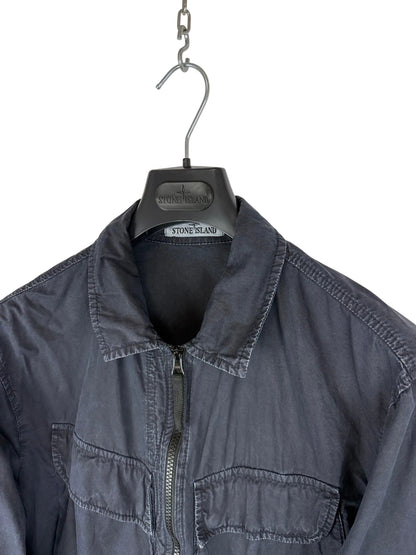 Overshirt blu navy con chiusura a zip Stone Island - Taglia L