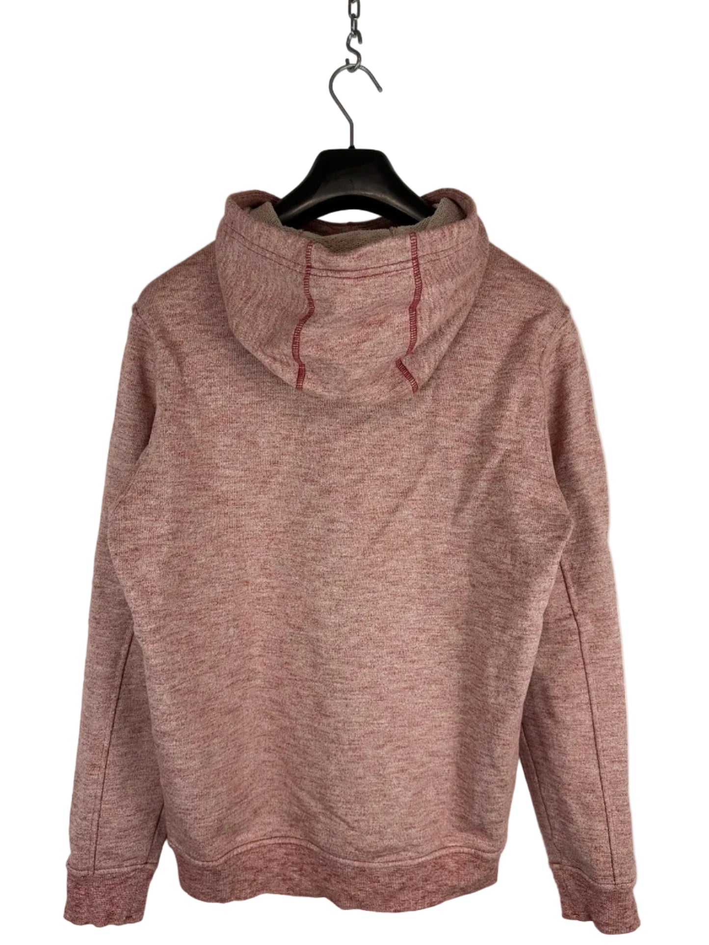Felpa rosa con cappuccio e logo ricamato Stone Island - Taglia M