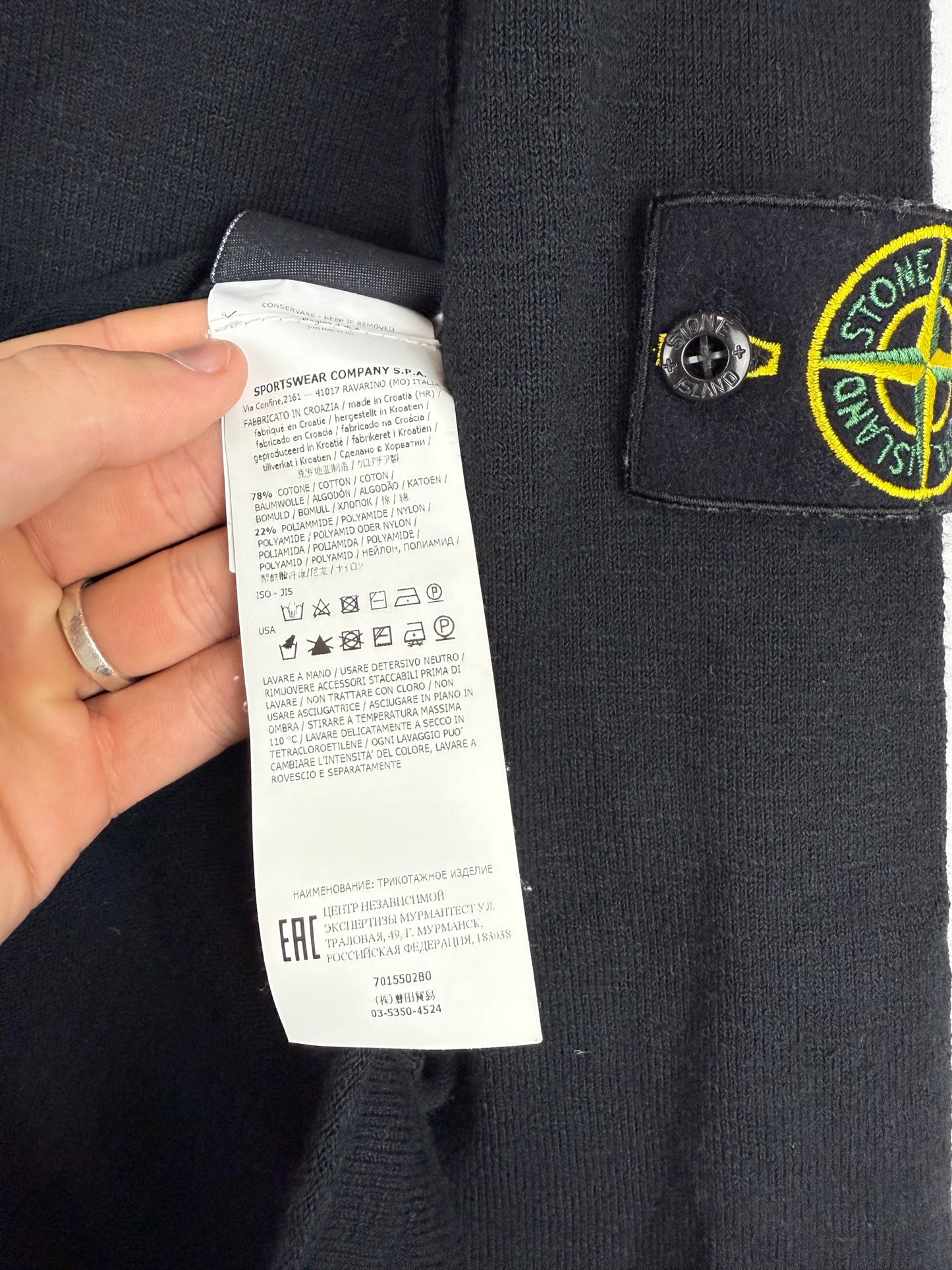 Maglione nero Stone Island - Taglia M