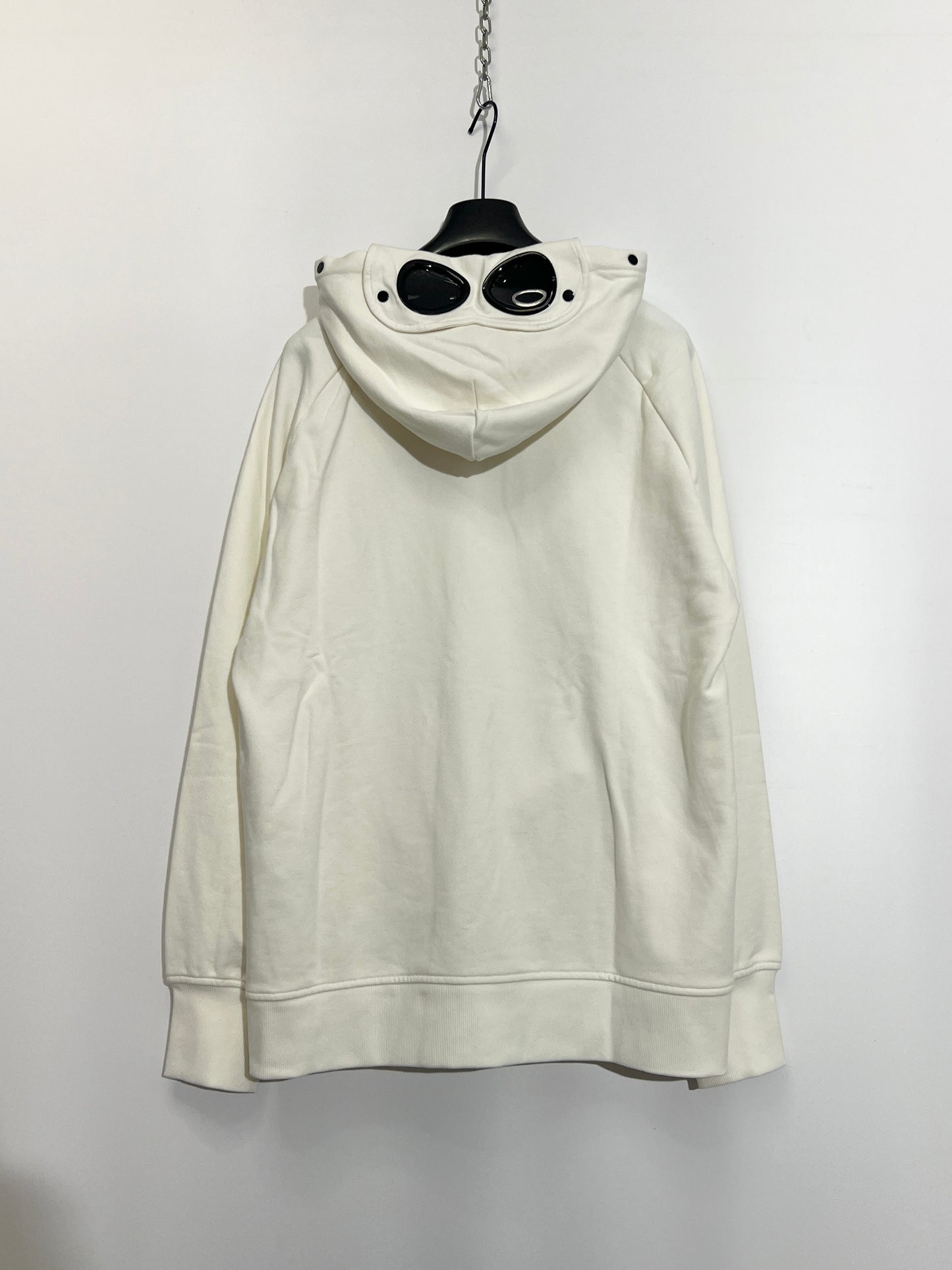 Felpa Goggle bianca con cappuccio C.P. Company (nuova con cartellino) - Taglia XL
