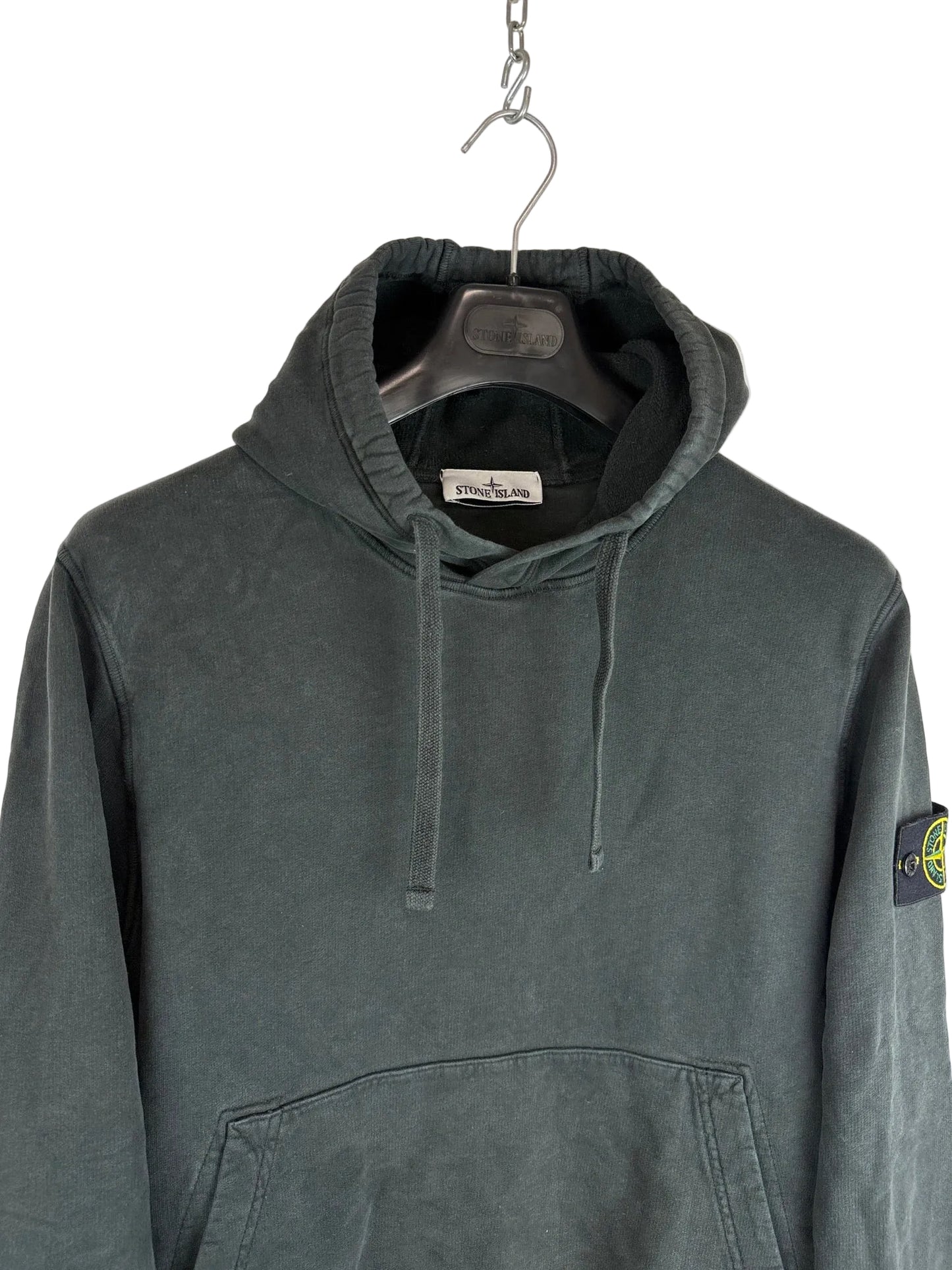 Felpa nera con cappuccio Stone Island - Taglia L